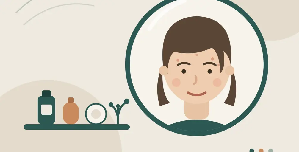 Tiener met tieneracne — illustratie bij blog over acne behandeling