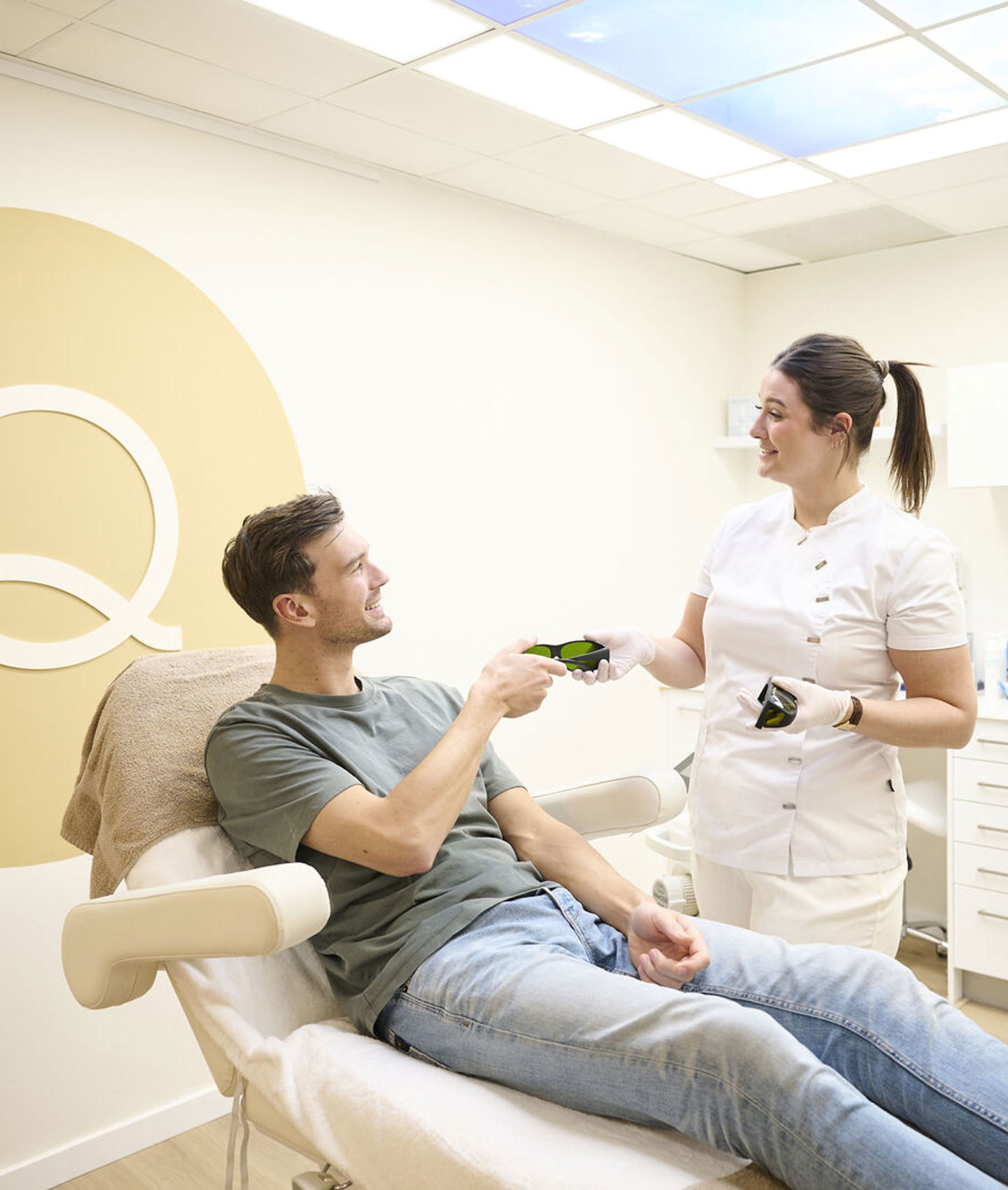 Laser Ontharen Mannen Wielrenners