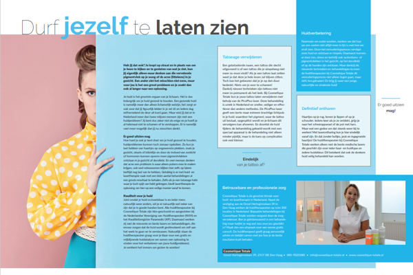 For You Magazine Artikel Cosmetique Totale