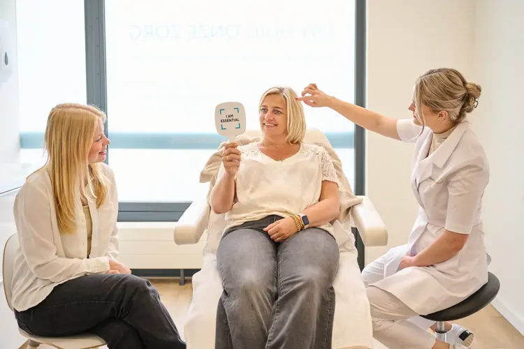 Na de scan van de premium skin analyse